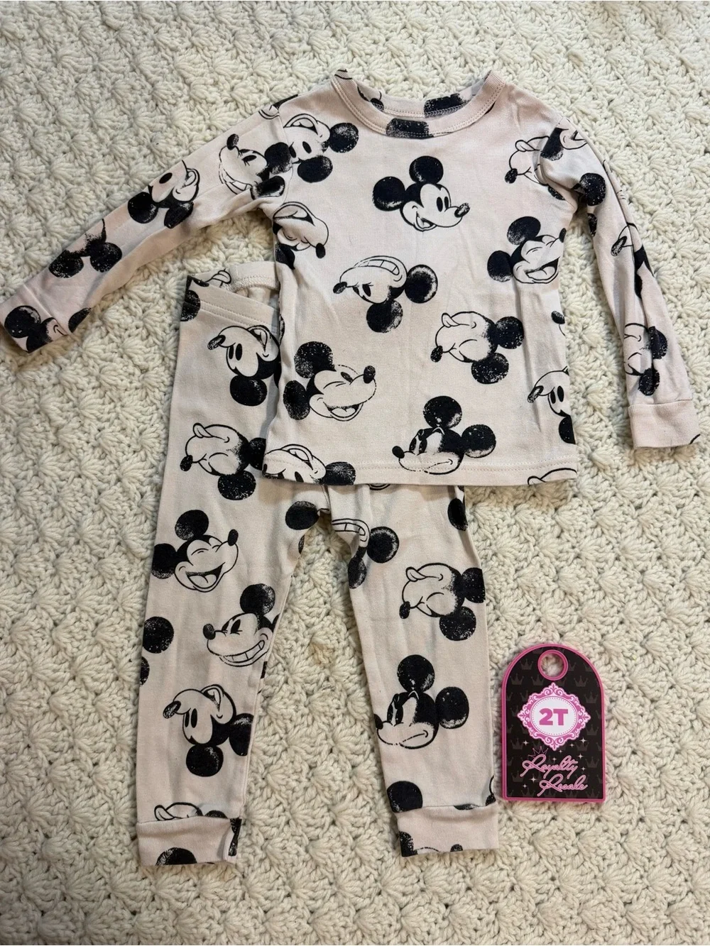GAP Pink Mickey Mouse Pajama Set